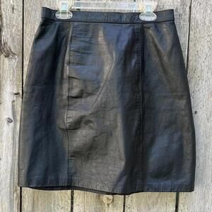 Vintage 80s style Leather XS Mini Skirt Biker Goth Rave Festival